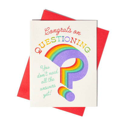 Congrats on Questioning - Risograph Greeting Card