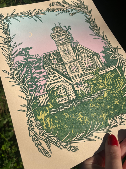 Practical Magic Linocut Print