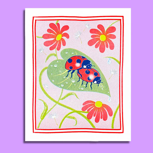 Love Bugs - Risograph Print