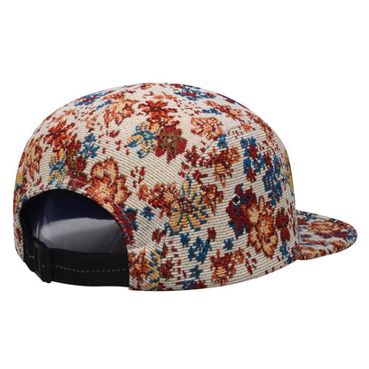 Floral Jacquard 5 Panel Hat Camp Cap