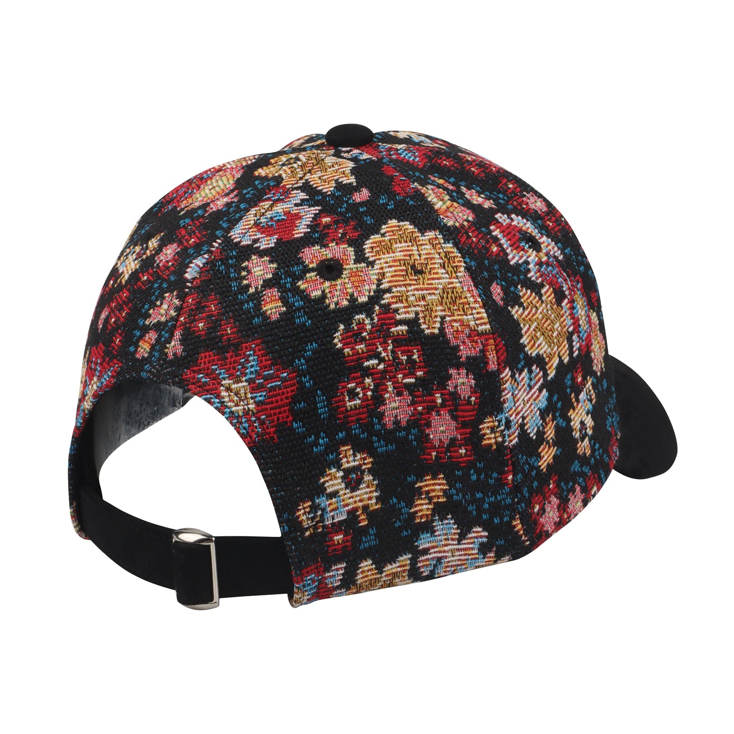 Dark Floral Tapestry Baseball Cap