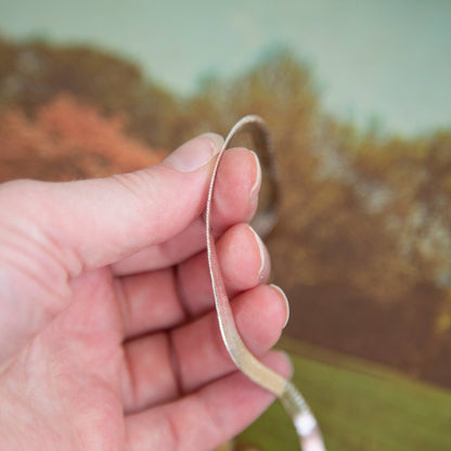 Vintage Flat Silver Snake Chain Necklace