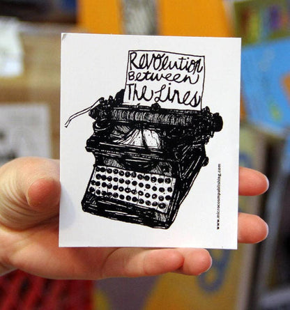 Revolution Typewriter Sticker