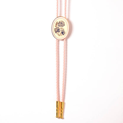 Floral Bolo Tie with Crush