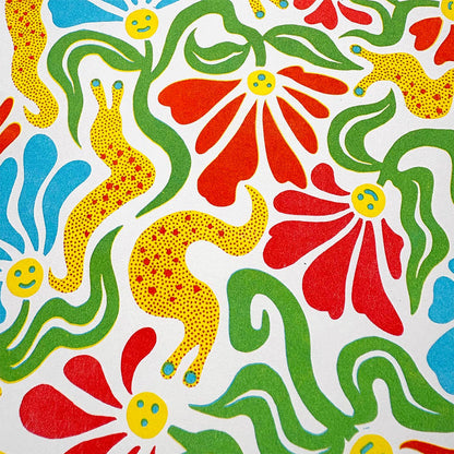 Sluggo's Garden - Risograph Print