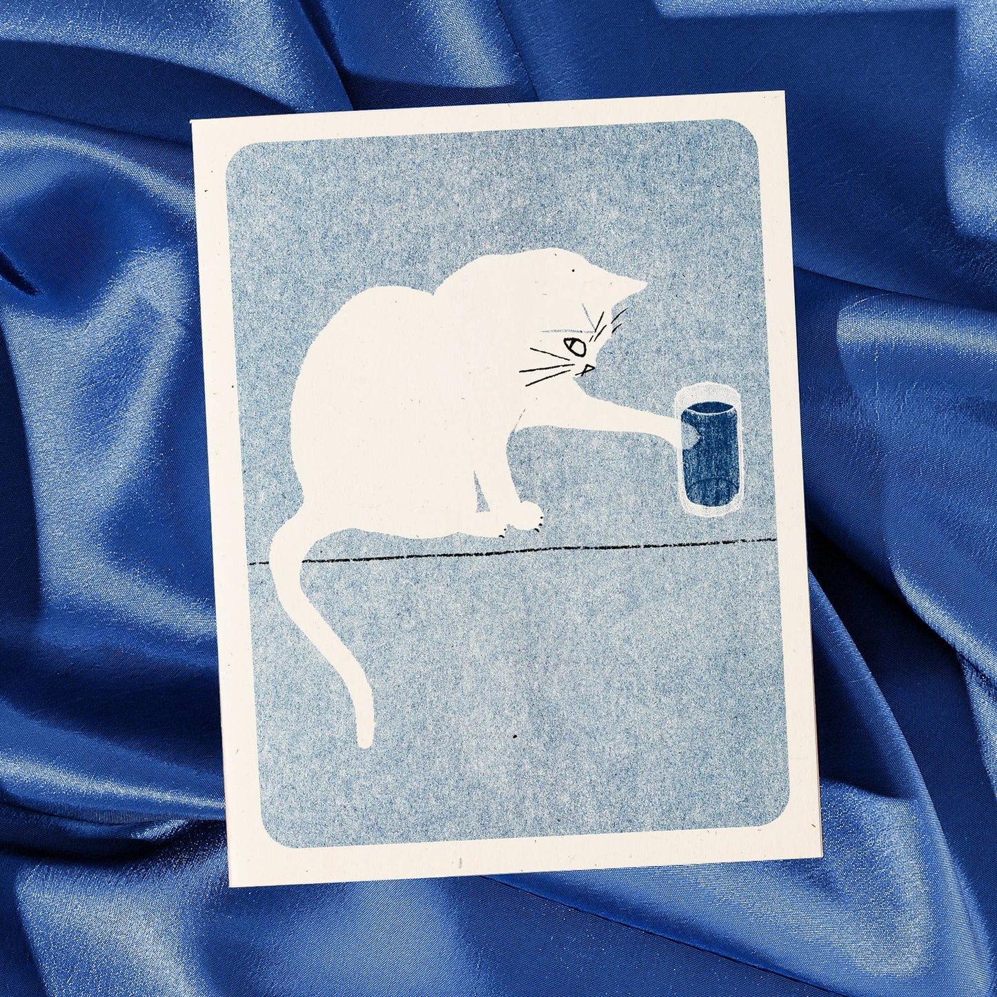Water Glass - Risograph Card