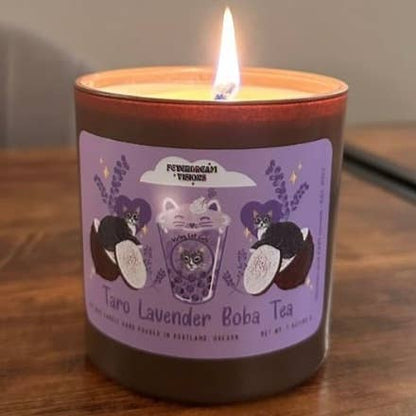 Taro Lavender Boba Tea Candle 