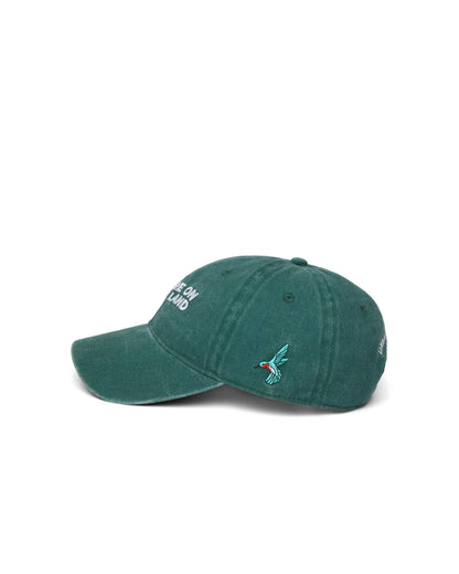 'YOU ARE ON NATIVE LAND' Dad Cap in Dark Green