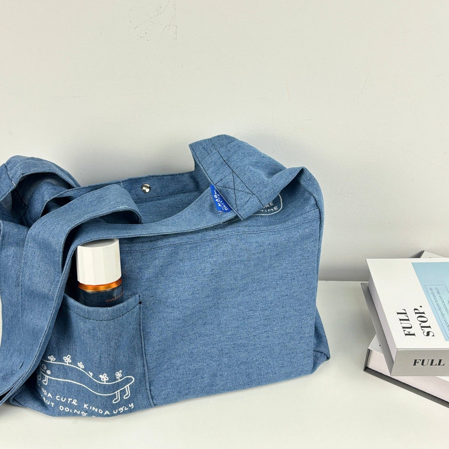 KAUBOII: Large denim tote bag