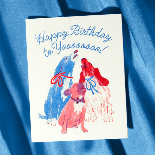 Happy Birthday to Yooooooo! - Risograph Card