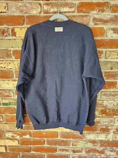 The "Gianna" Crewneck - Navy Grandmother's Flower Garden Crewneck|8