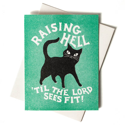 Raising Hell - Risograph Birthday Card