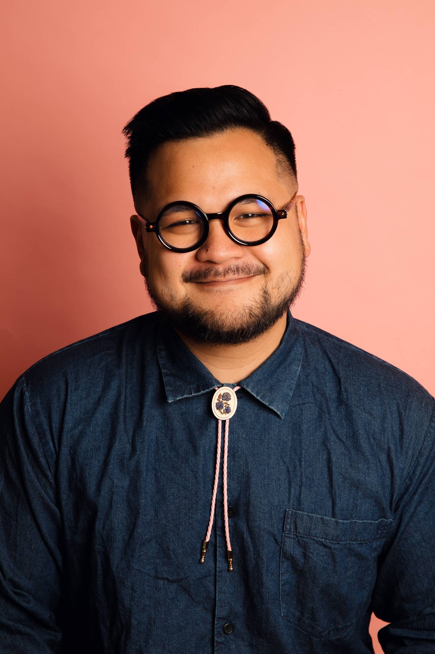 Floral Bolo Tie with Crush