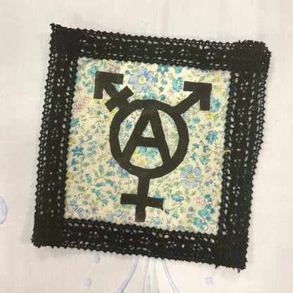 Tranarchy Floral Black Lace Patch