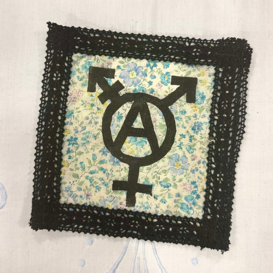 Tranarchy Floral Black Lace Patch
