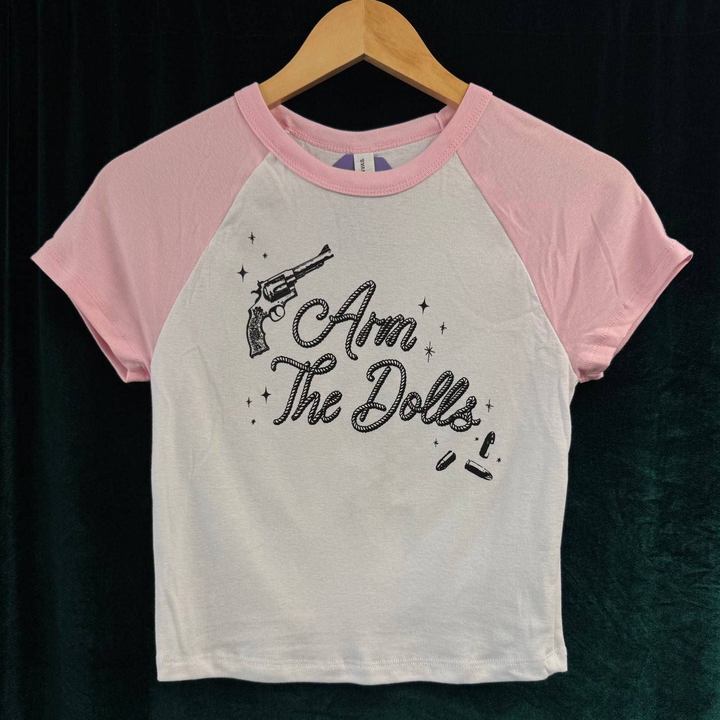 Arm The Dolls Ringer Baby Tee