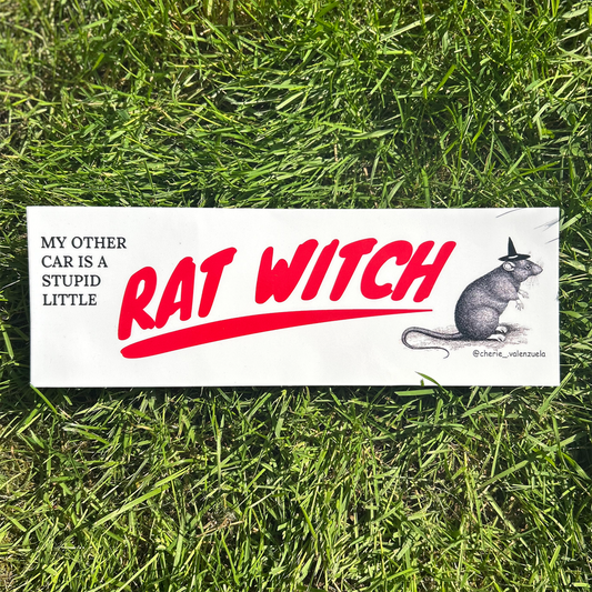Rat Witch Bumper Sticker