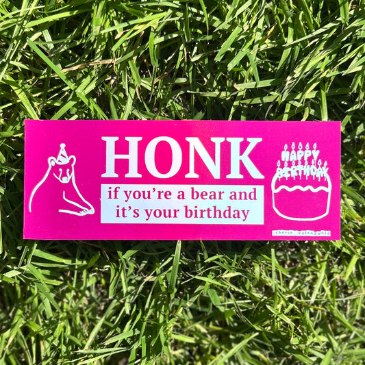 Birthday Bear Bumper Sticker