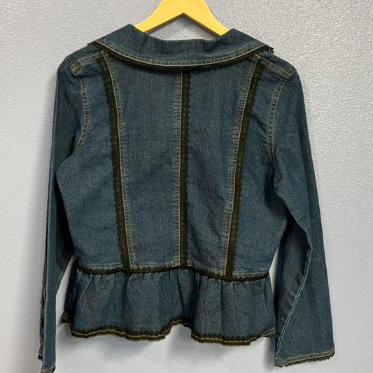 Y2K Denim and Lace Jacket (M)