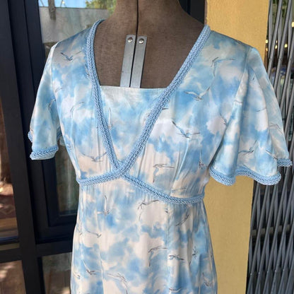 Handmade Vintage Seagull Dress (XS-S)