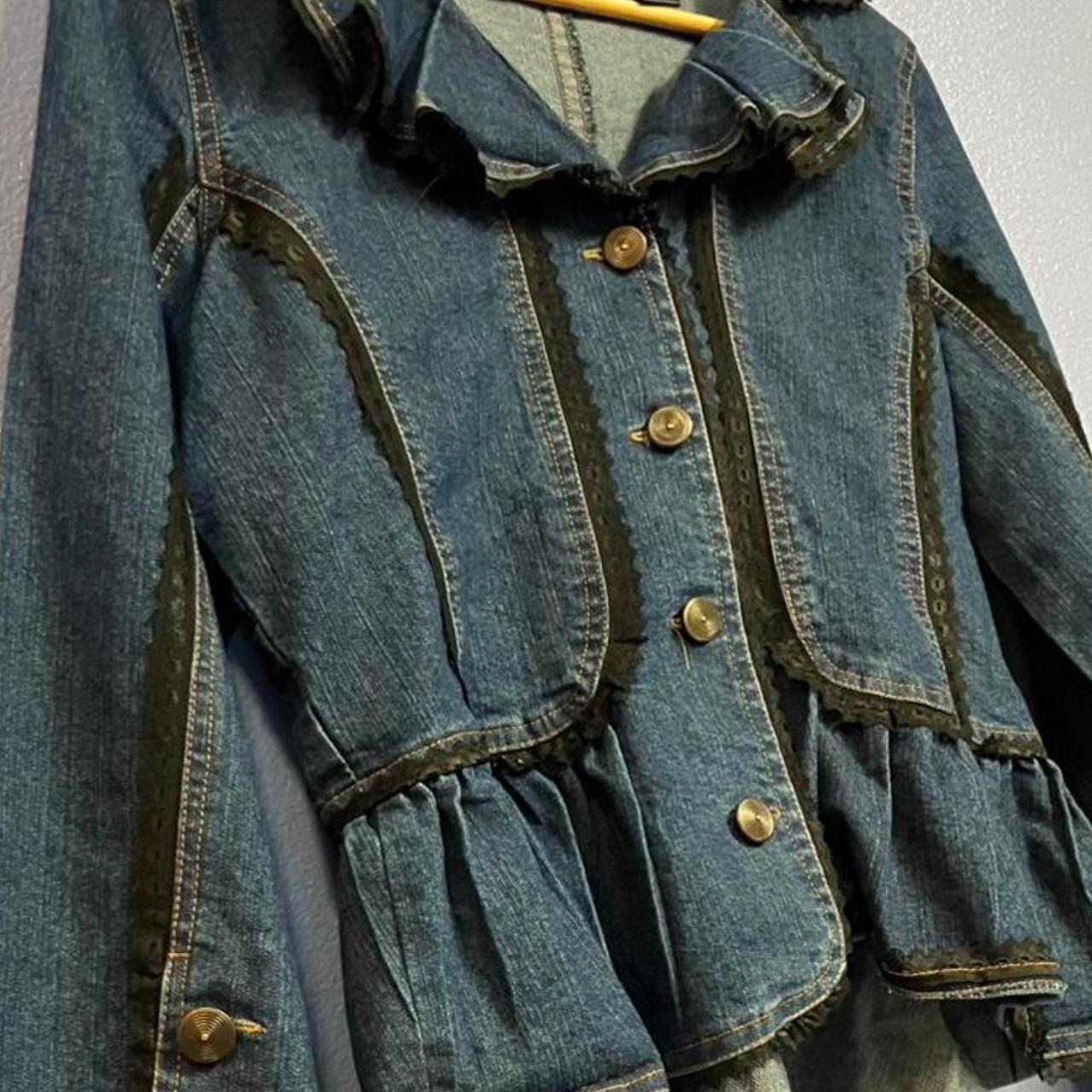 Y2K Denim and Lace Jacket (M)