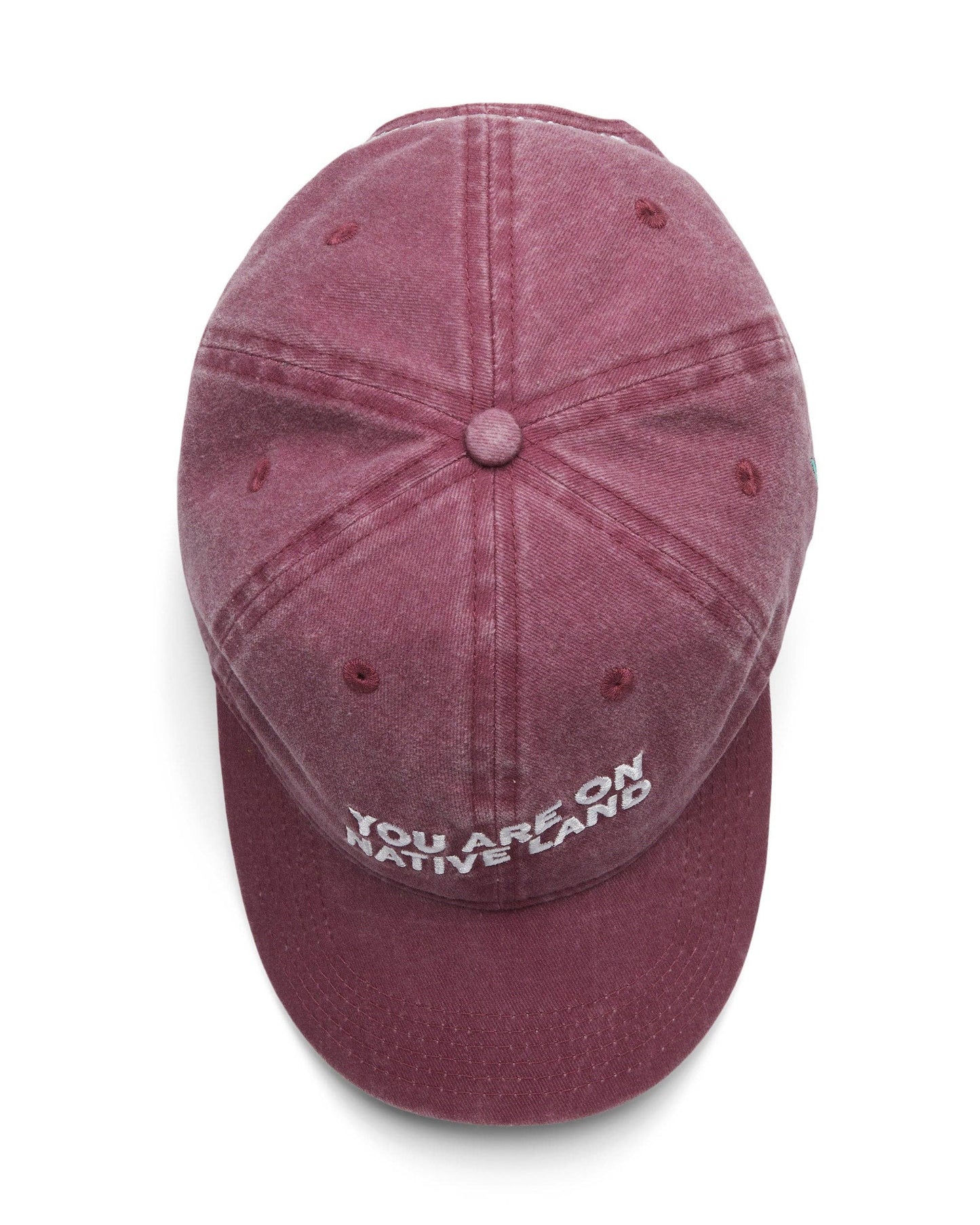 'YOU ARE ON NATIVE LAND' Dad Cap in Maroon