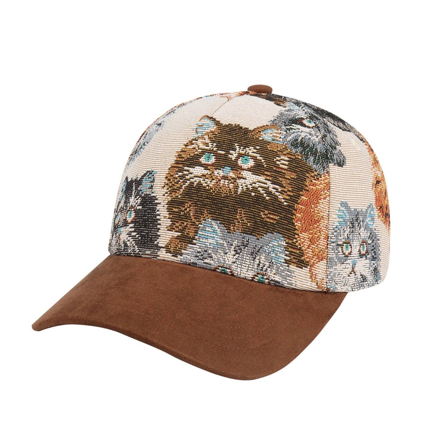 Jacquard Cat Tapestry Baseball Cap