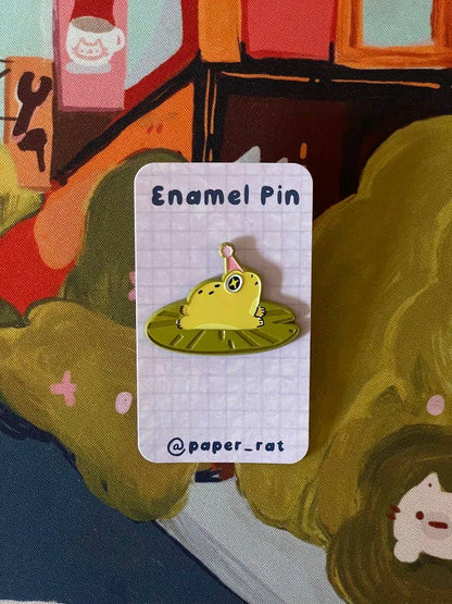 Lilypad Frog Enamel Pin