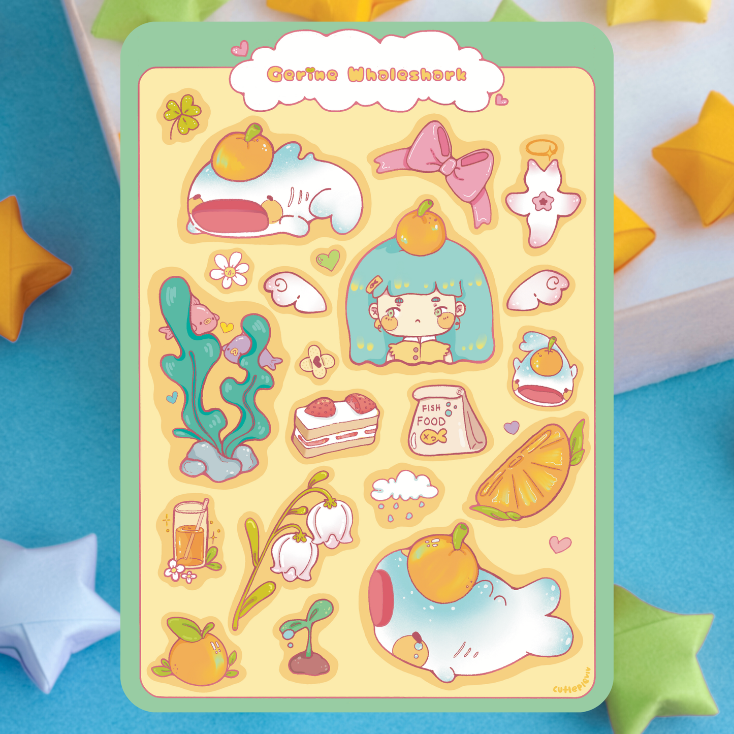 Gerine Whale Shark Sticker Sheet