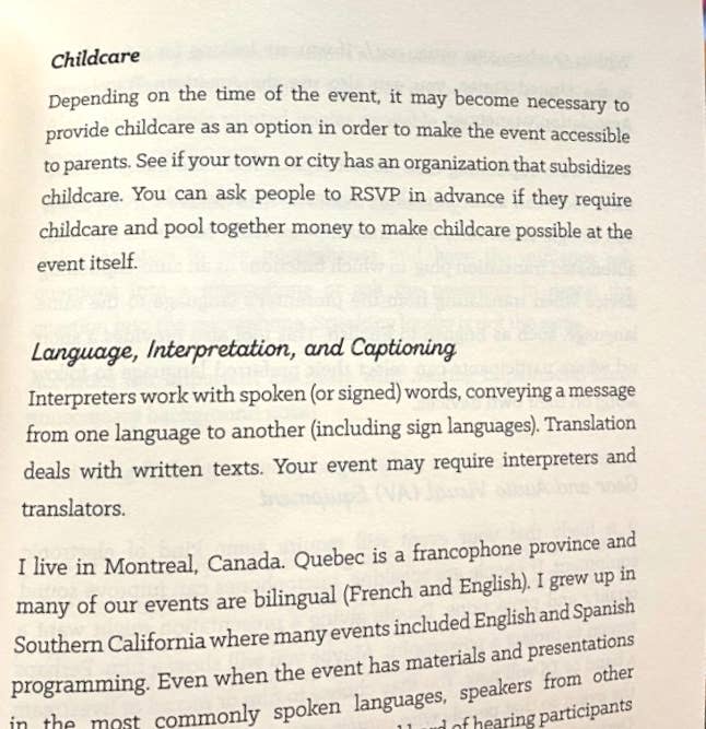 How to Organize Inclusive Events (Zine)