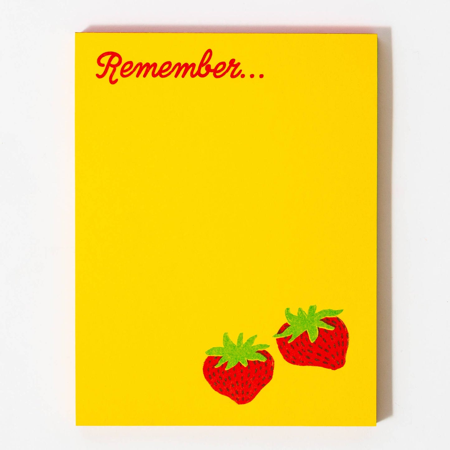 Remember Strawberry - Risograph Notepad