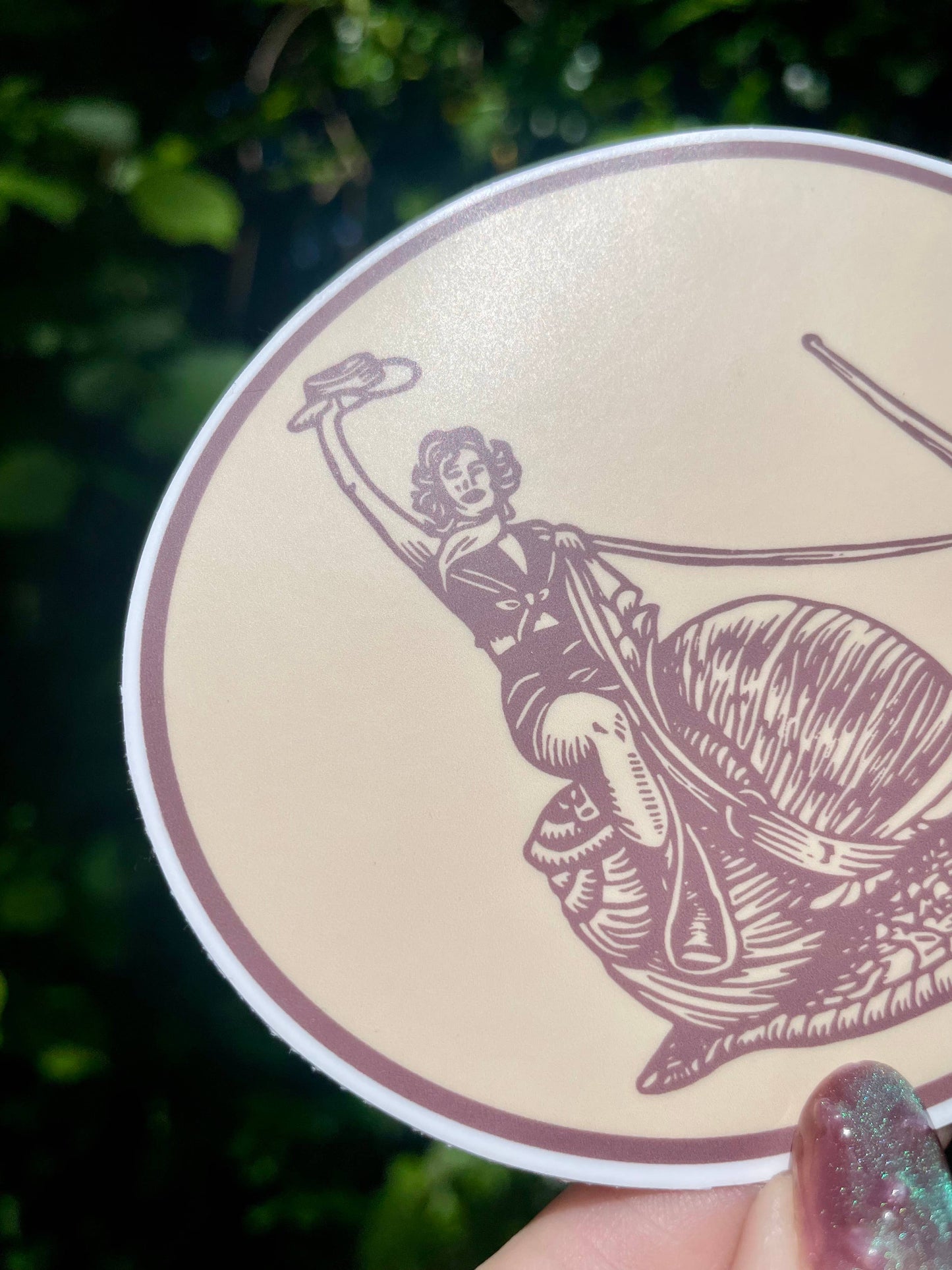Cowgirl Snail Sticker
