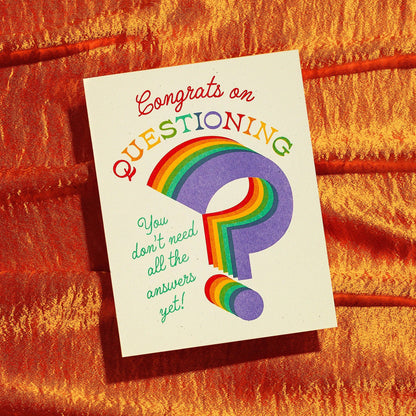 Congrats on Questioning - Risograph Greeting Card