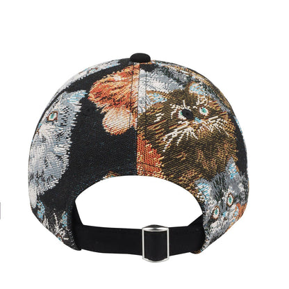 Jacquard Cat Tapestry Baseball Cap