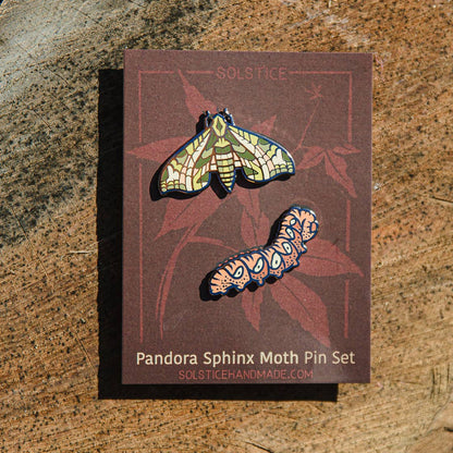 Pandora Sphinx Moth Pin Set