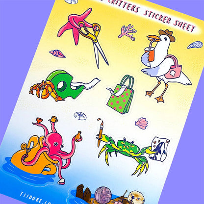 Crafty Critters Sticker Sheet