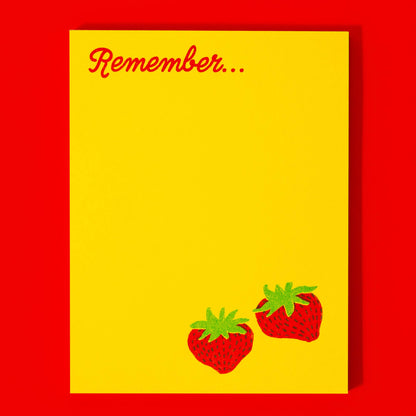 Remember Strawberry - Risograph Notepad