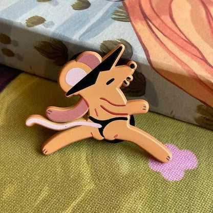Cheeky Rat Enamel Pin