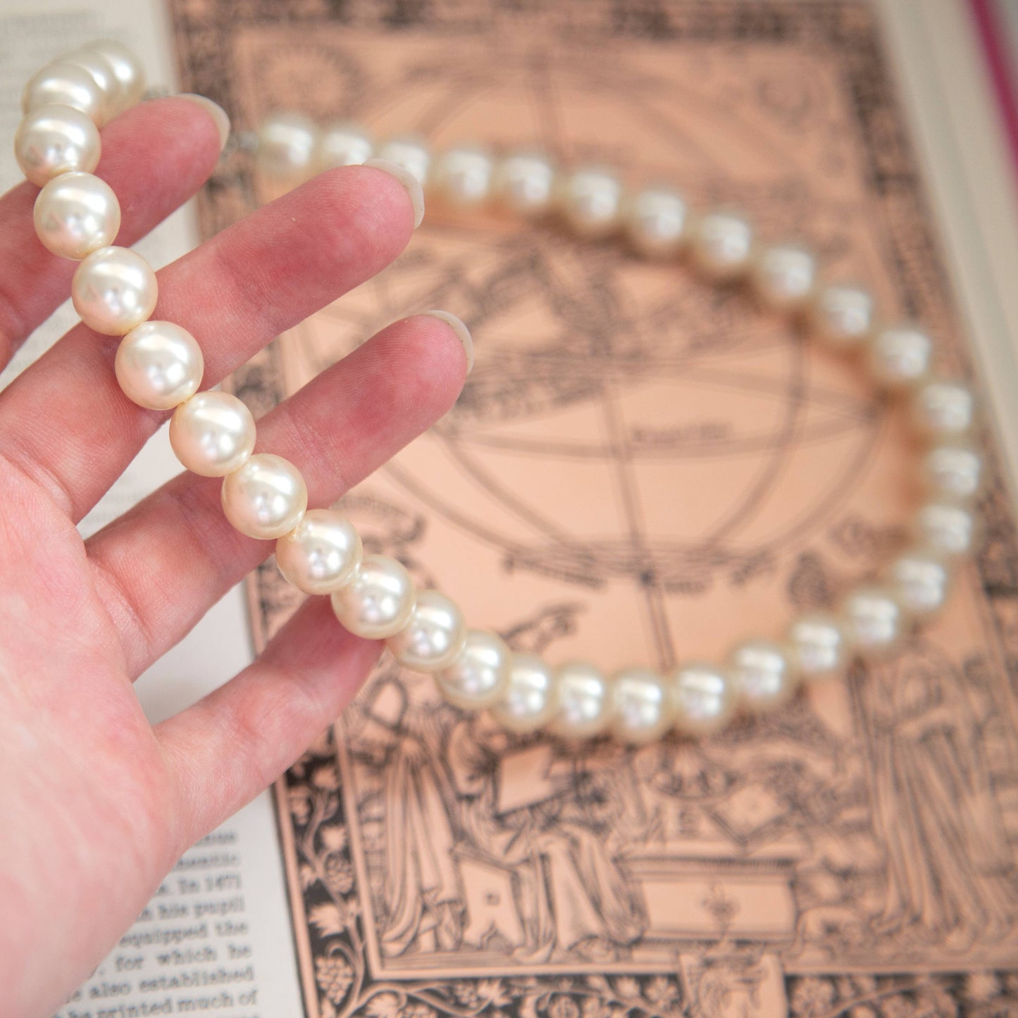 Vintage Pearl Chain Necklace
