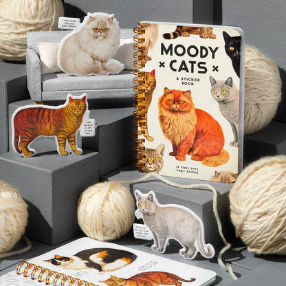 Moody Cats Sticker Book from Brass Monkey