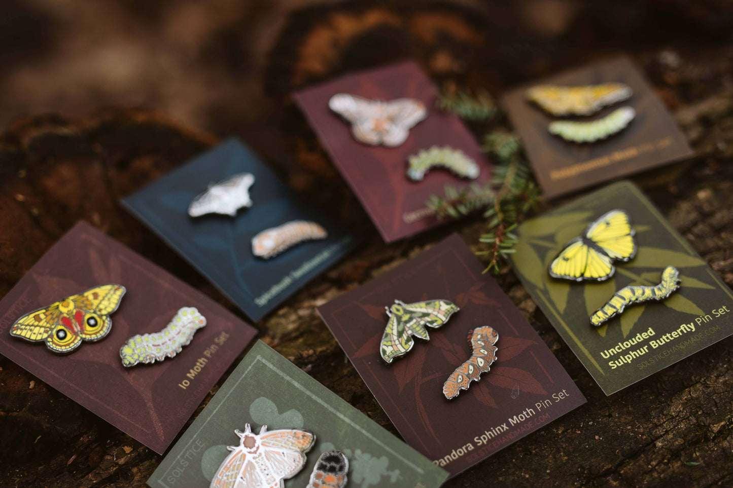 Pandora Sphinx Moth Pin Set