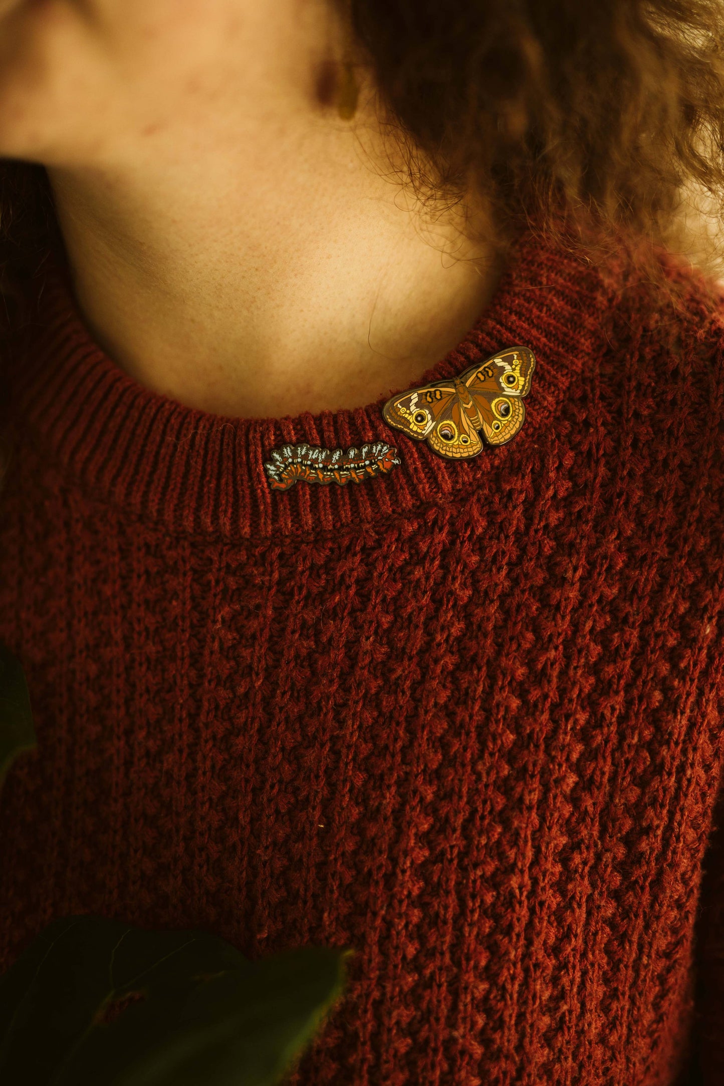 Common Buckeye Butterfly Pin Set