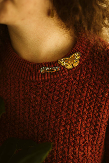 Common Buckeye Butterfly Pin Set