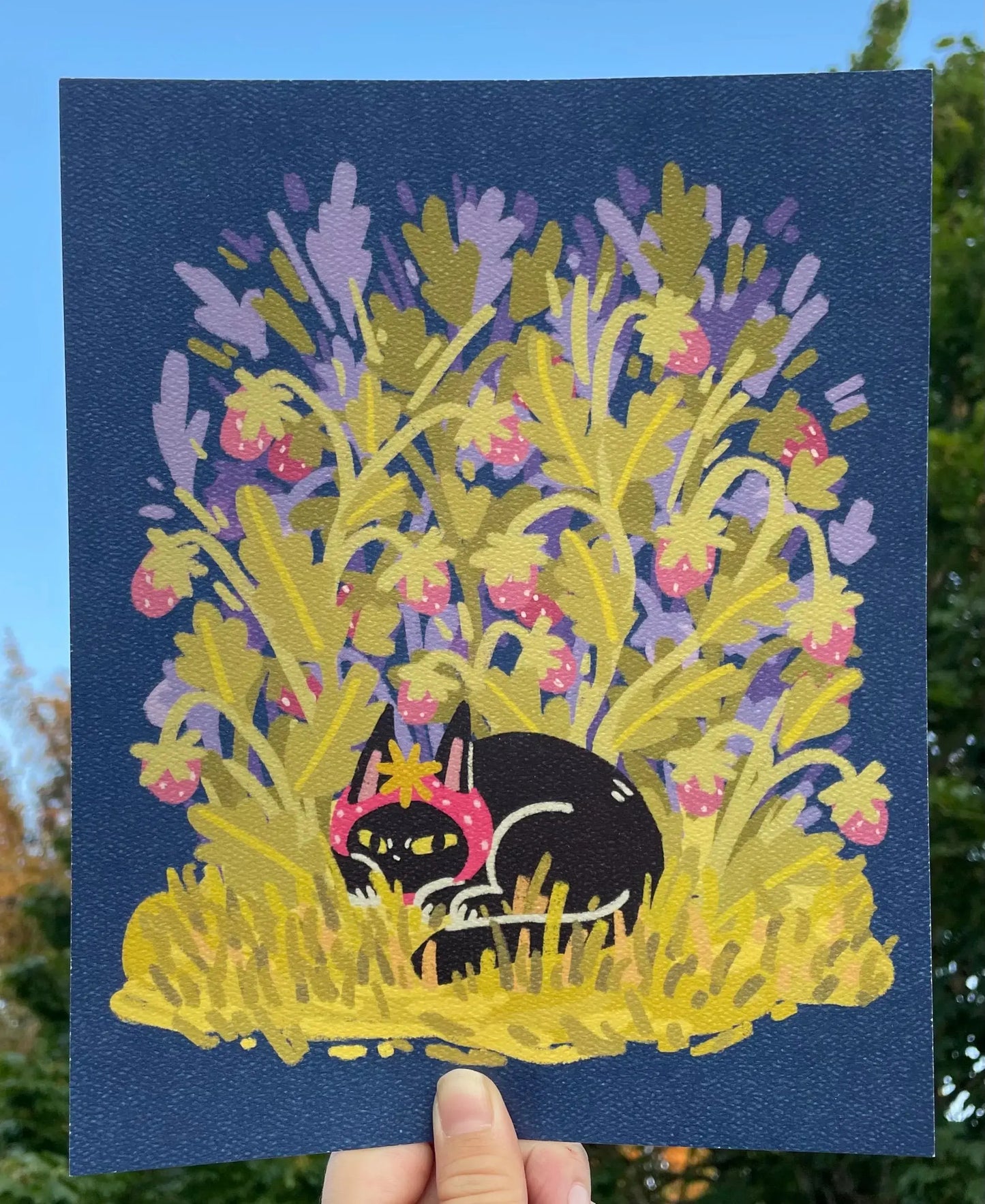 Strawberry Guardian Art Print 8x10