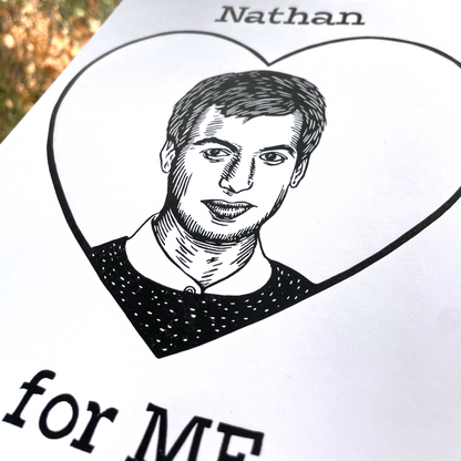 Nathan Fielder Linocut Print