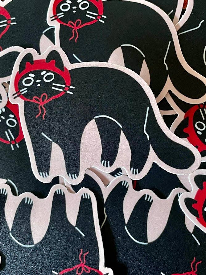 Evil Cat Matte Sticker