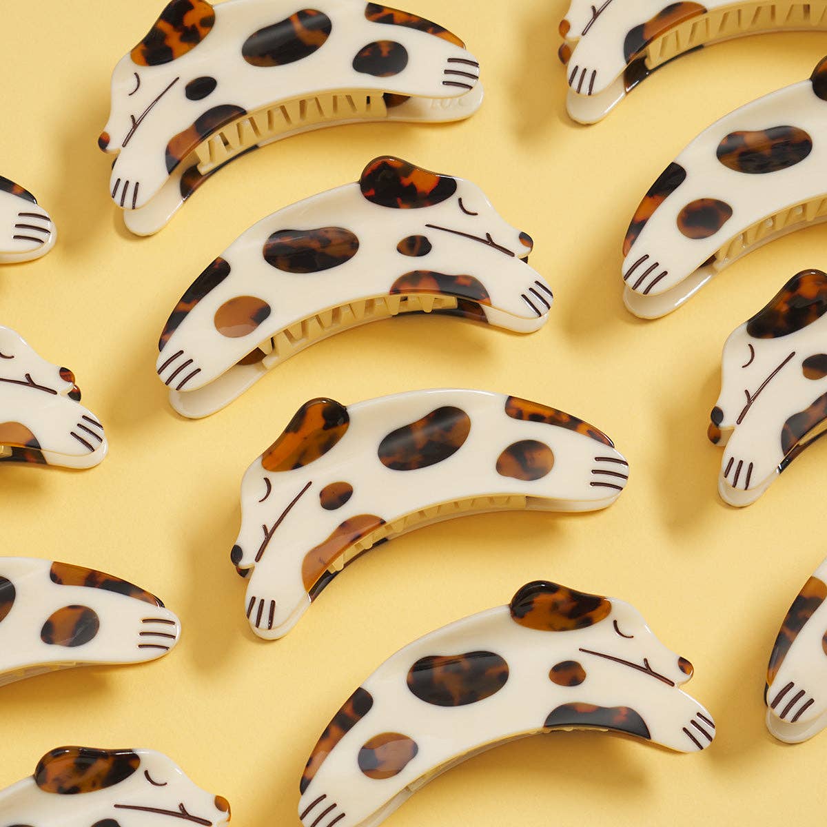 Tortie Puppy Hair Claw - Tortoise Acetate Cute Dog Hair Clip