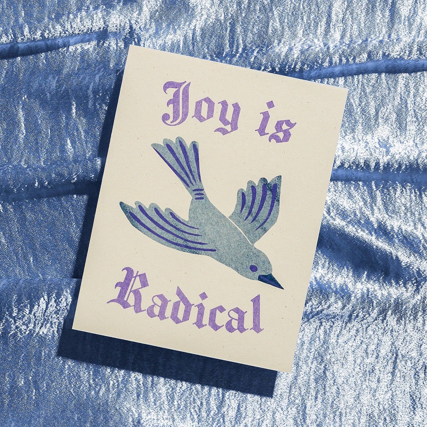 Joy is Radical - Risograph Greeting Card