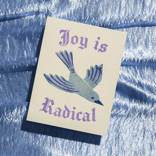Joy is Radical - Risograph Greeting Card