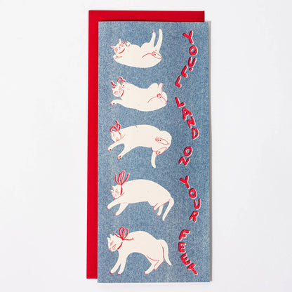 You'll Land on Your Feet - Risograph Greeting Card